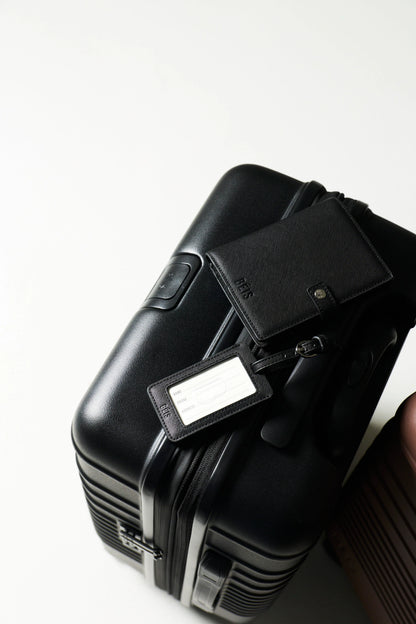 The Passport & Luggage Tag Set in Black